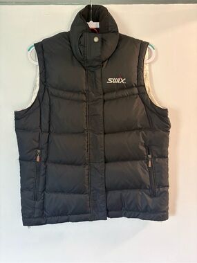 Swix Womens Black Quilted Puffer Vest - Insulated Sleeveless Jacket
